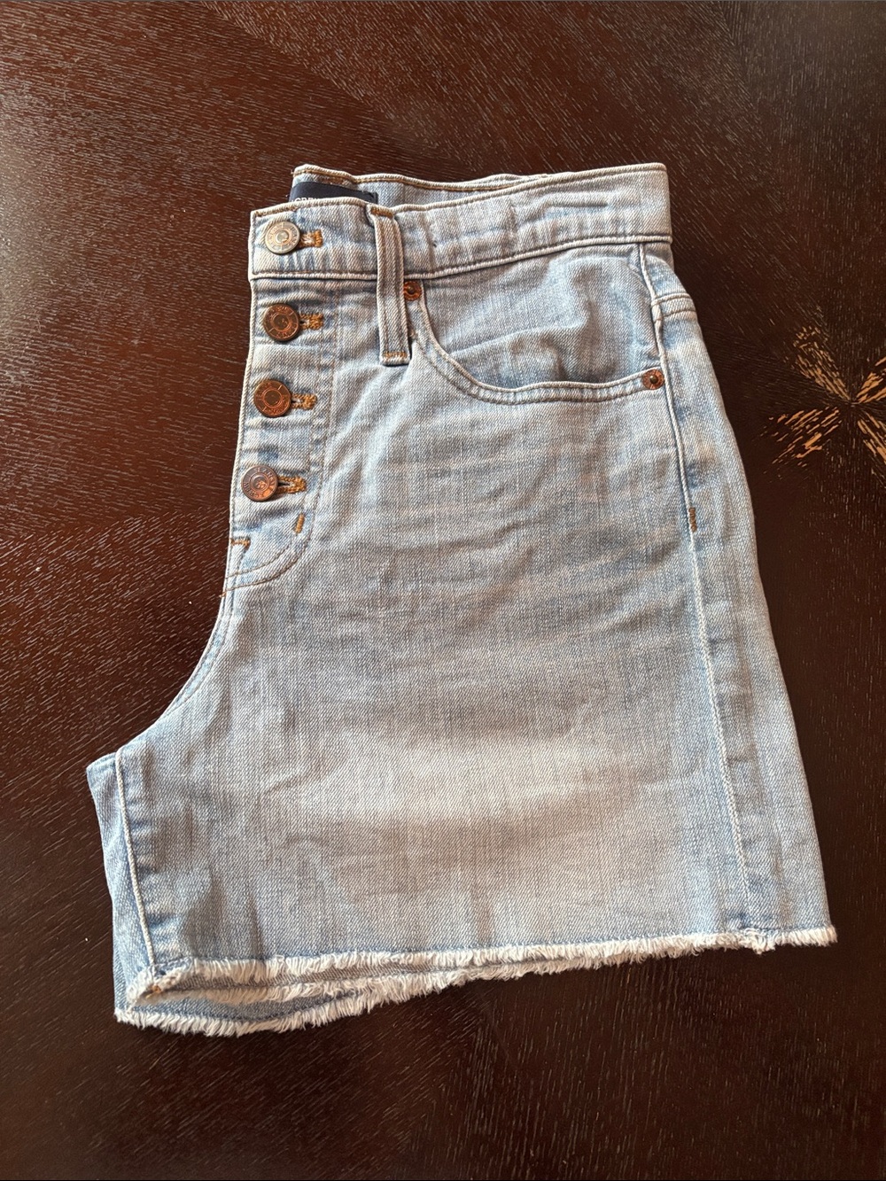 J Crew Button Fly Cut Off Denim Shorts